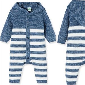 Little Me- Nordstrom blue marked hooded onesie. Size 6 months
